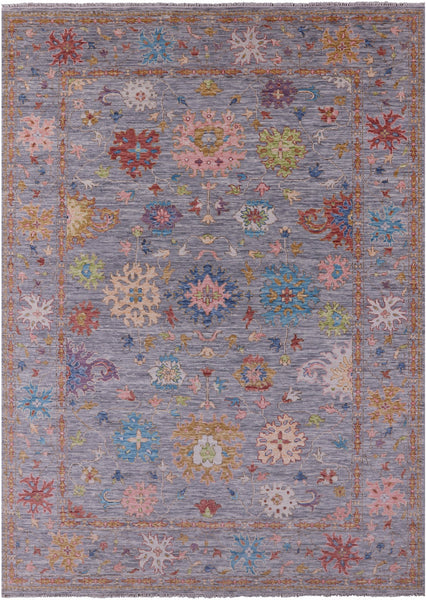Grey Turkish Oushak Handmade Wool Rug - 9' 10" X 14' 2" - Golden Nile