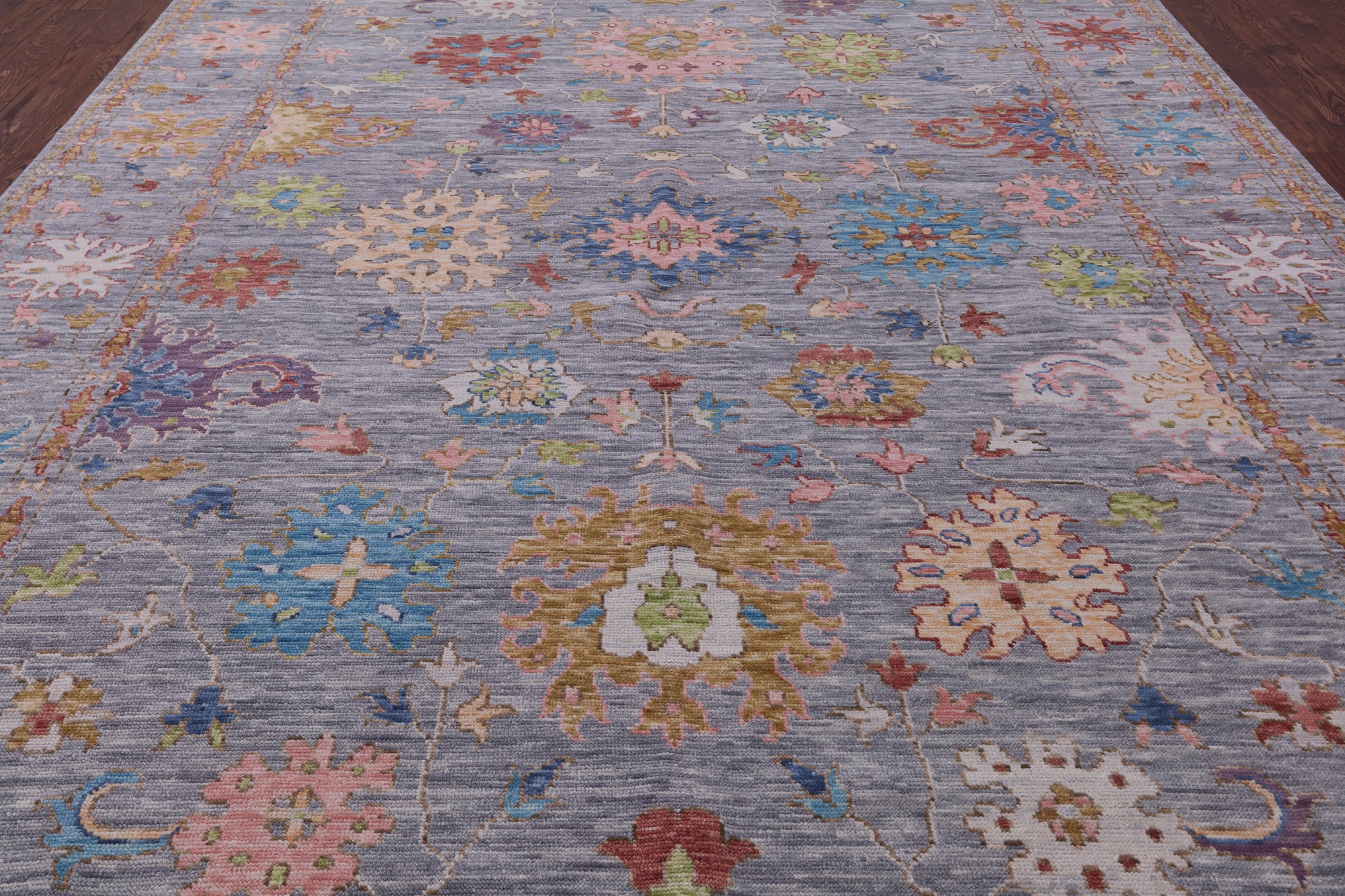 Grey Turkish Oushak Handmade Wool Rug - 9' 10" X 14' 2" - Golden Nile