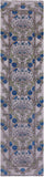 Ivory William Morris Hand Knotted Wool Runner Rug - 2' 6" X 9' 11" - Golden Nile