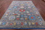 Grey Turkish Oushak Hand Knotted Wool Rug - 8' 11" X 11' 11" - Golden Nile