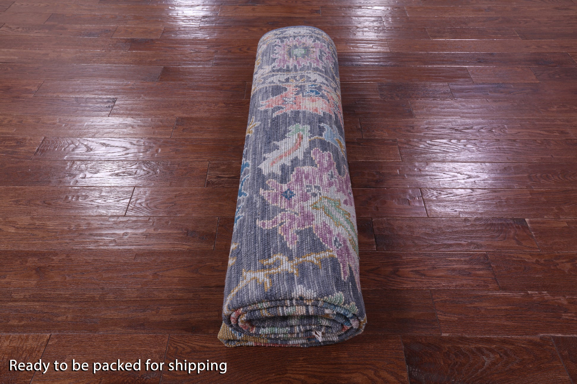 Grey Turkish Oushak Hand Knotted Wool Rug - 8' 1" X 9' 11" - Golden Nile