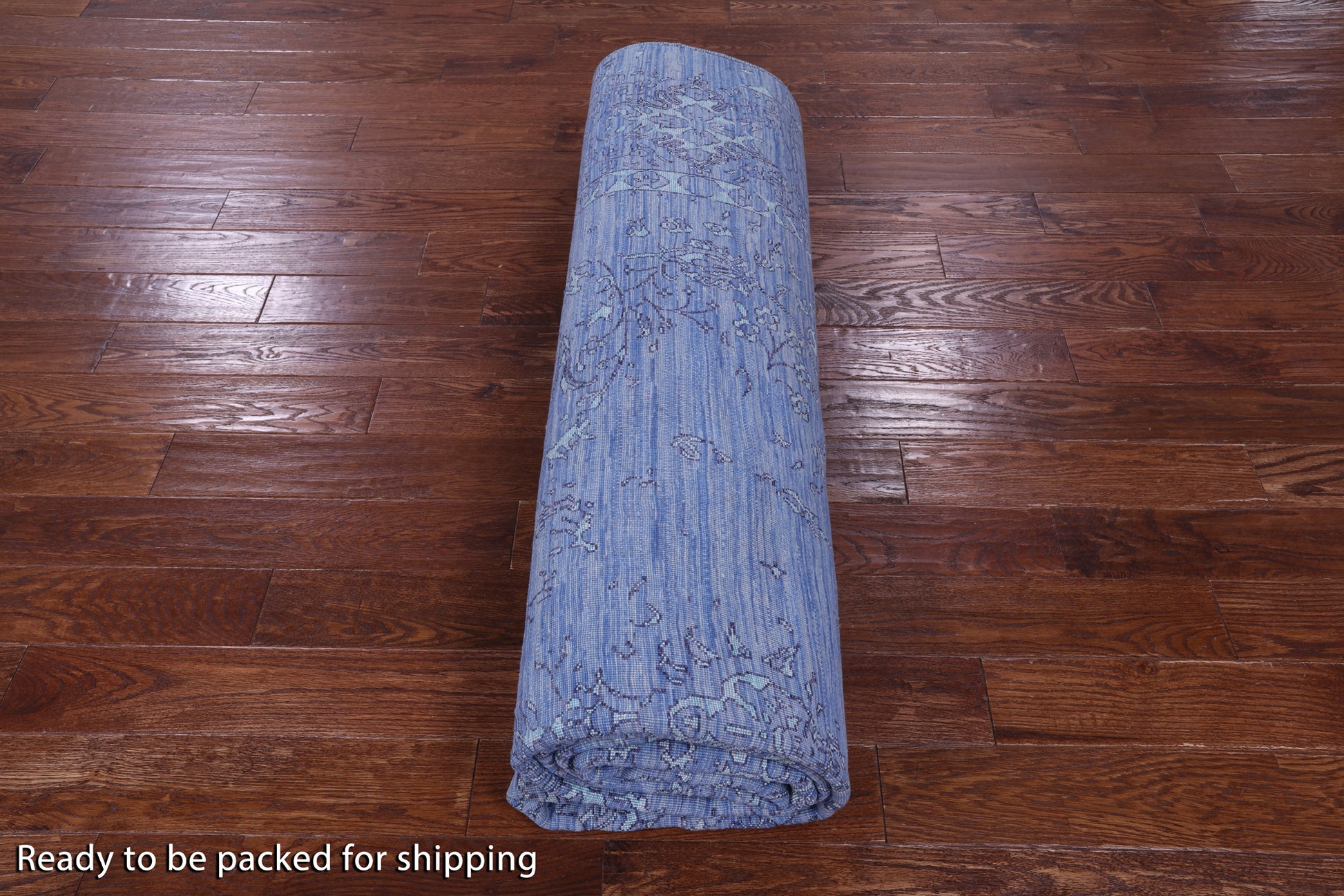 Blue Persian Hand Knotted Wool & Silk Rug - 9' 1" X 11' 10" - Golden Nile