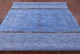 Blue Persian Hand Knotted Wool & Silk Rug - 9' 1" X 11' 10" - Golden Nile
