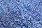 Blue Persian Hand Knotted Wool & Silk Rug - 9' 1" X 11' 10" - Golden Nile