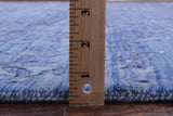 Blue Persian Hand Knotted Wool & Silk Rug - 9' 1" X 11' 10" - Golden Nile