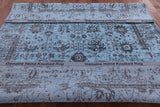 Blue Persian Handmade Wool & Silk Rug - 8' 0" X 10' 2" - Golden Nile