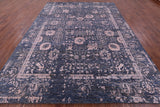 Grey Persian Hand Knotted Wool & Silk Rug - 8' 11" X 12' 0" - Golden Nile
