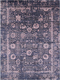 Grey Persian Hand Knotted Wool & Silk Rug - 8' 11" X 12' 0" - Golden Nile