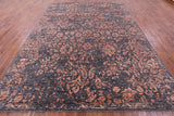 Grey Persian Hand Knotted Wool & Silk Rug - 9' 0" X 11' 11" - Golden Nile
