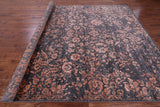 Grey Persian Hand Knotted Wool & Silk Rug - 9' 0" X 11' 11" - Golden Nile