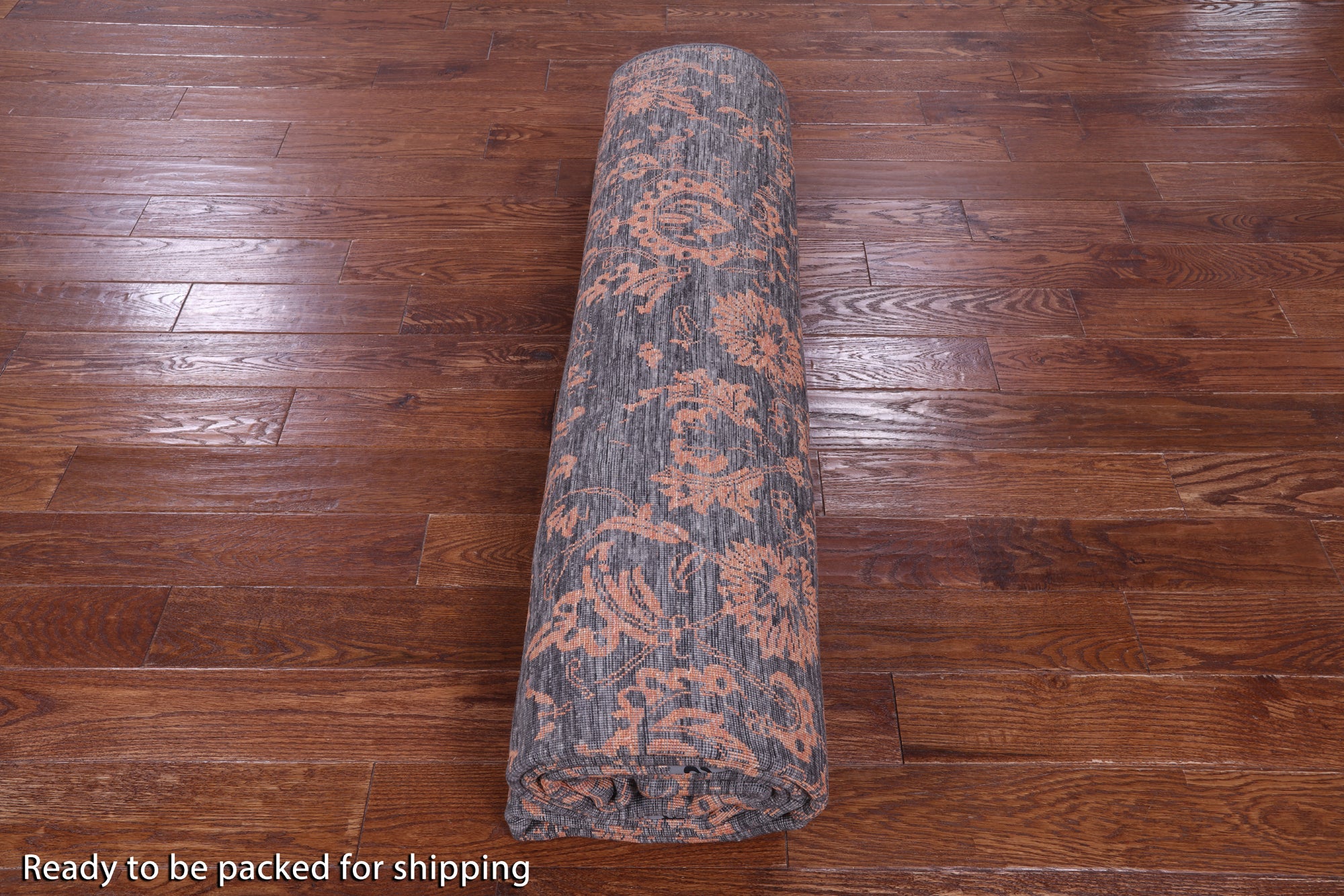 Grey Persian Hand Knotted Wool & Silk Rug - 9' 0" X 11' 11" - Golden Nile