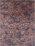 Grey Persian Hand Knotted Wool & Silk Rug - 9' 0" X 11' 11" - Golden Nile