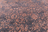 Grey Persian Hand Knotted Wool & Silk Rug - 9' 0" X 11' 11" - Golden Nile