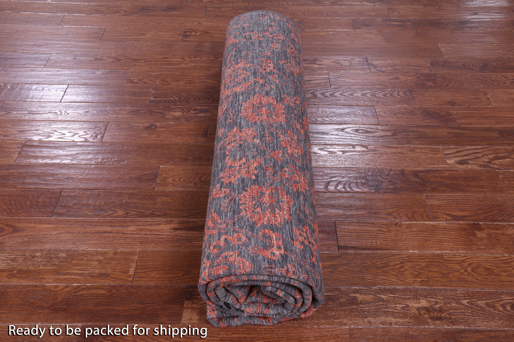 Grey Persian Hand Knotted Wool & Silk Rug - 8' 11" X 11' 11" - Golden Nile