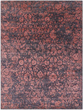 Grey Persian Hand Knotted Wool & Silk Rug - 8' 11" X 11' 11" - Golden Nile