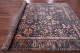 Grey Persian Hand Knotted Wool & Silk Rug - 8' 0" X 10' 2" - Golden Nile