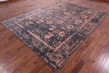 Grey Persian Hand Knotted Wool & Silk Rug - 8' 0" X 10' 2" - Golden Nile