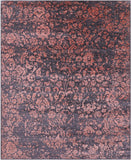 Grey Persian Hand Knotted Wool & Silk Rug - 8' 2" X 10' 2" - Golden Nile