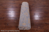 Grey Persian Hand Knotted Wool & Silk Rug - 9' 0" X 12' 3" - Golden Nile