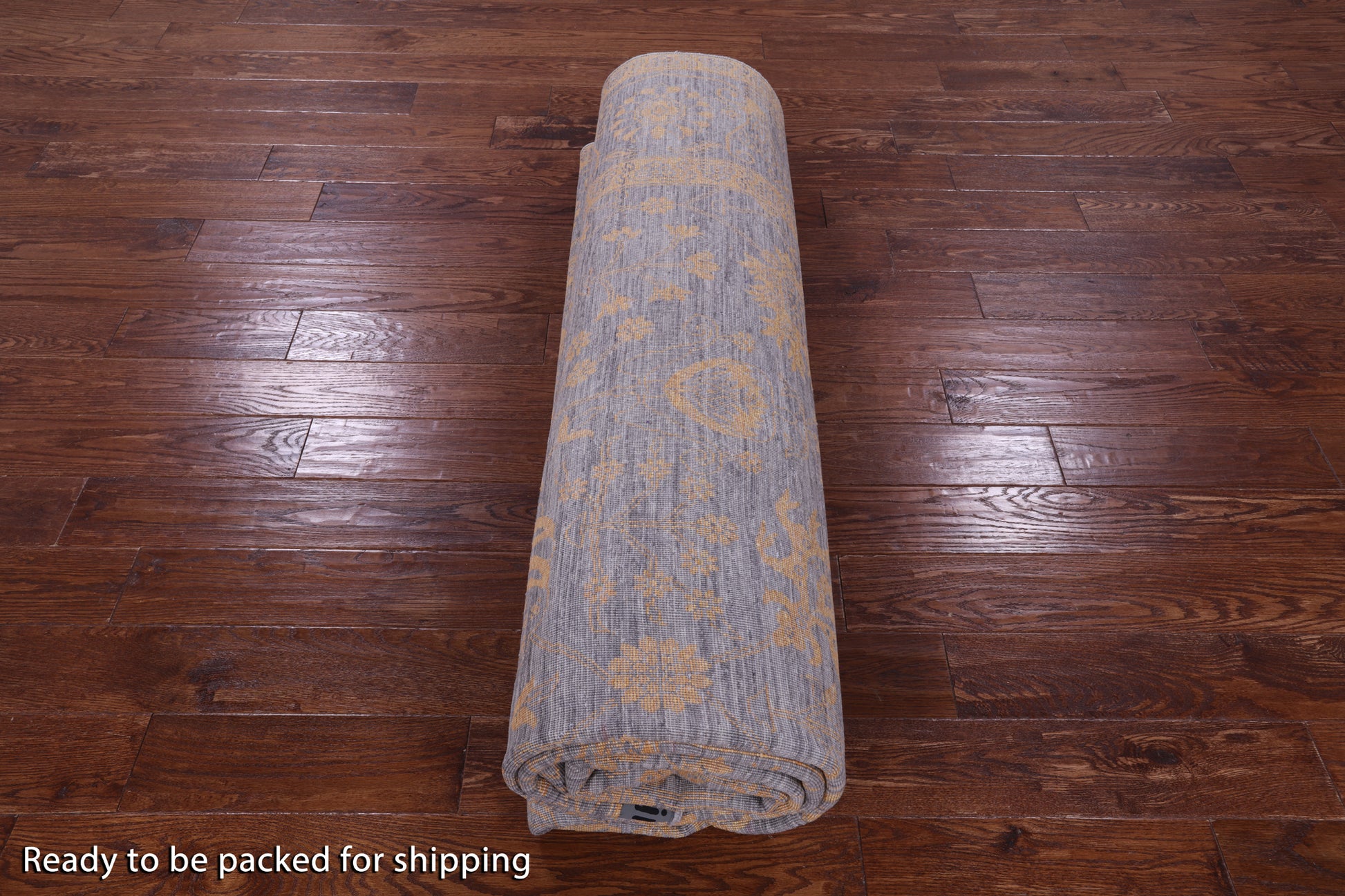 Grey Persian Hand Knotted Wool & Silk Rug - 9' 0" X 12' 3" - Golden Nile