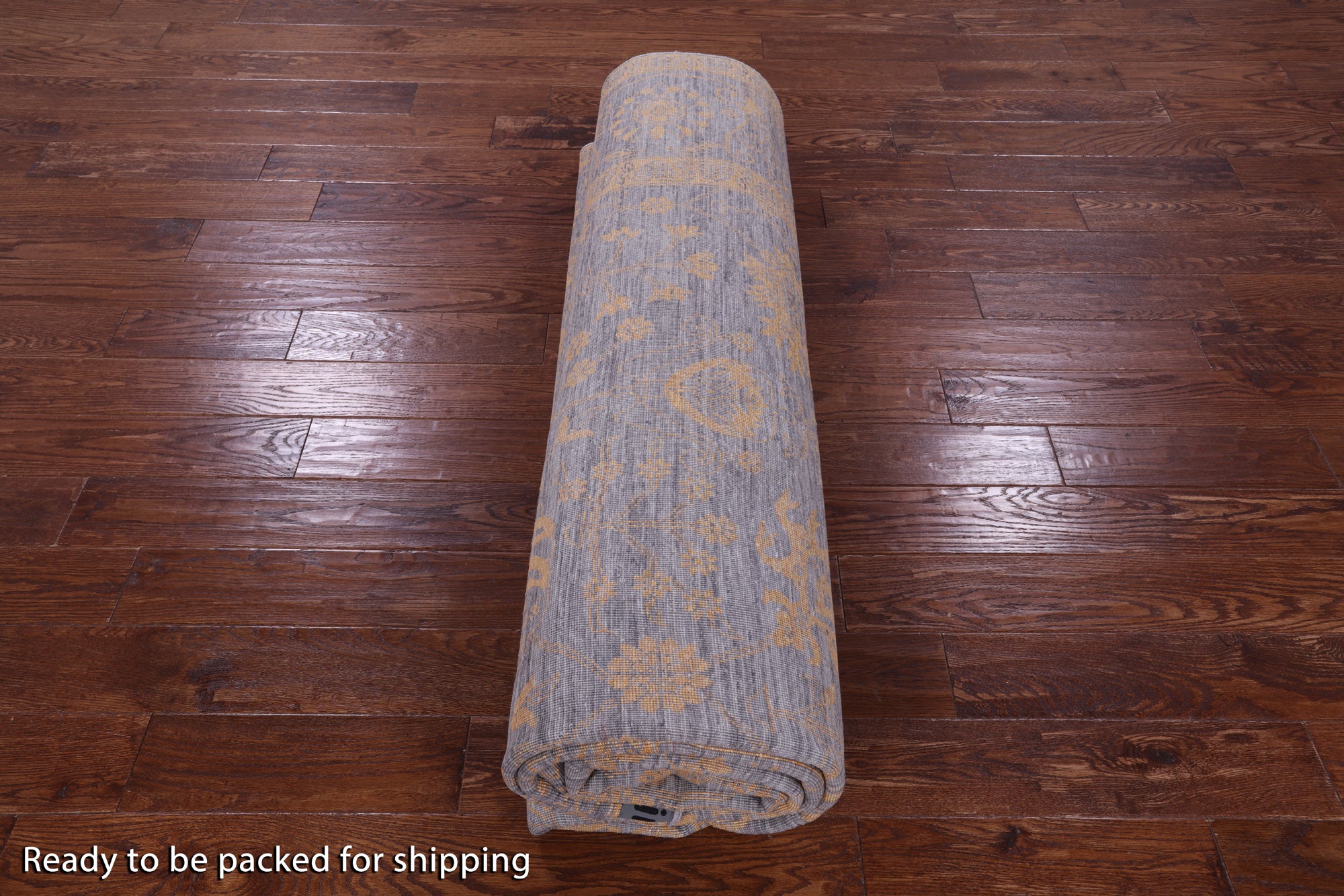 Grey Persian Hand Knotted Wool & Silk Rug - 9' 0" X 12' 3" - Golden Nile