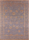 Grey Persian Hand Knotted Wool & Silk Rug - 9' 0" X 12' 3" - Golden Nile