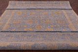 Grey Persian Hand Knotted Wool & Silk Rug - 9' 0" X 12' 3" - Golden Nile