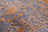 Grey Persian Hand Knotted Wool & Silk Rug - 9' 0" X 12' 3" - Golden Nile