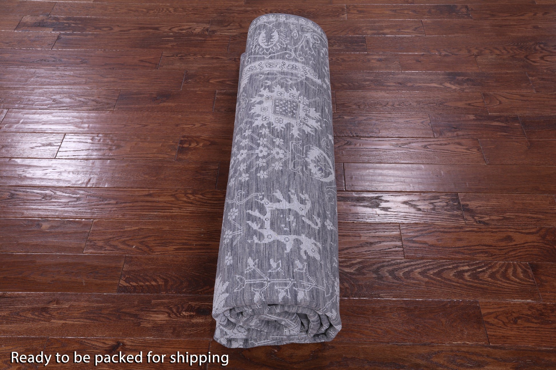 Grey Persian Handmade Wool & Silk Rug - 8' 0" X 10' 0" - Golden Nile