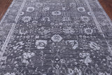 Grey Persian Handmade Wool & Silk Rug - 8' 0" X 10' 0" - Golden Nile