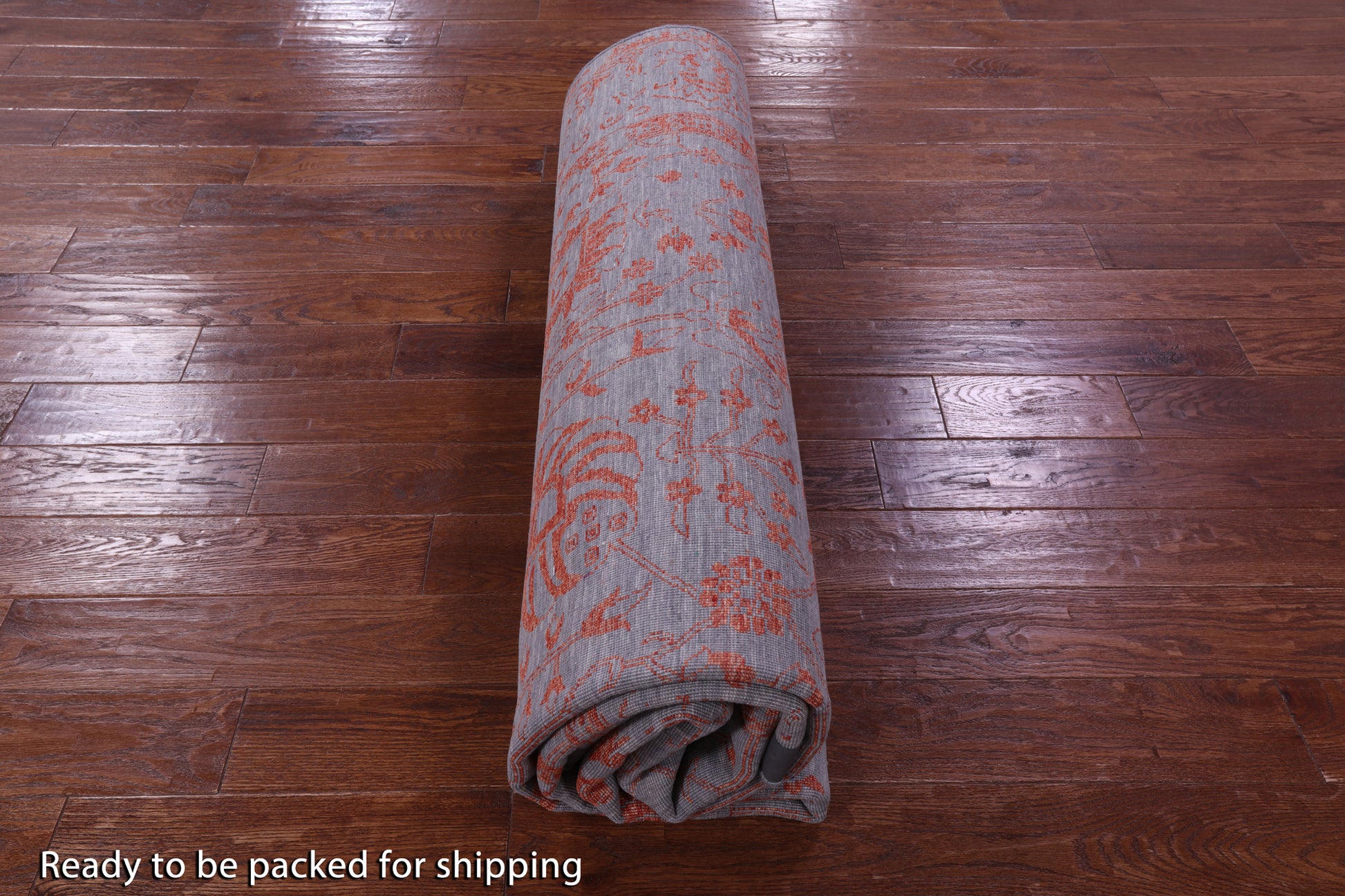 Grey Contemporary Hand Knotted Wool & Silk Rug - 8' 0" X 10' 1" - Golden Nile