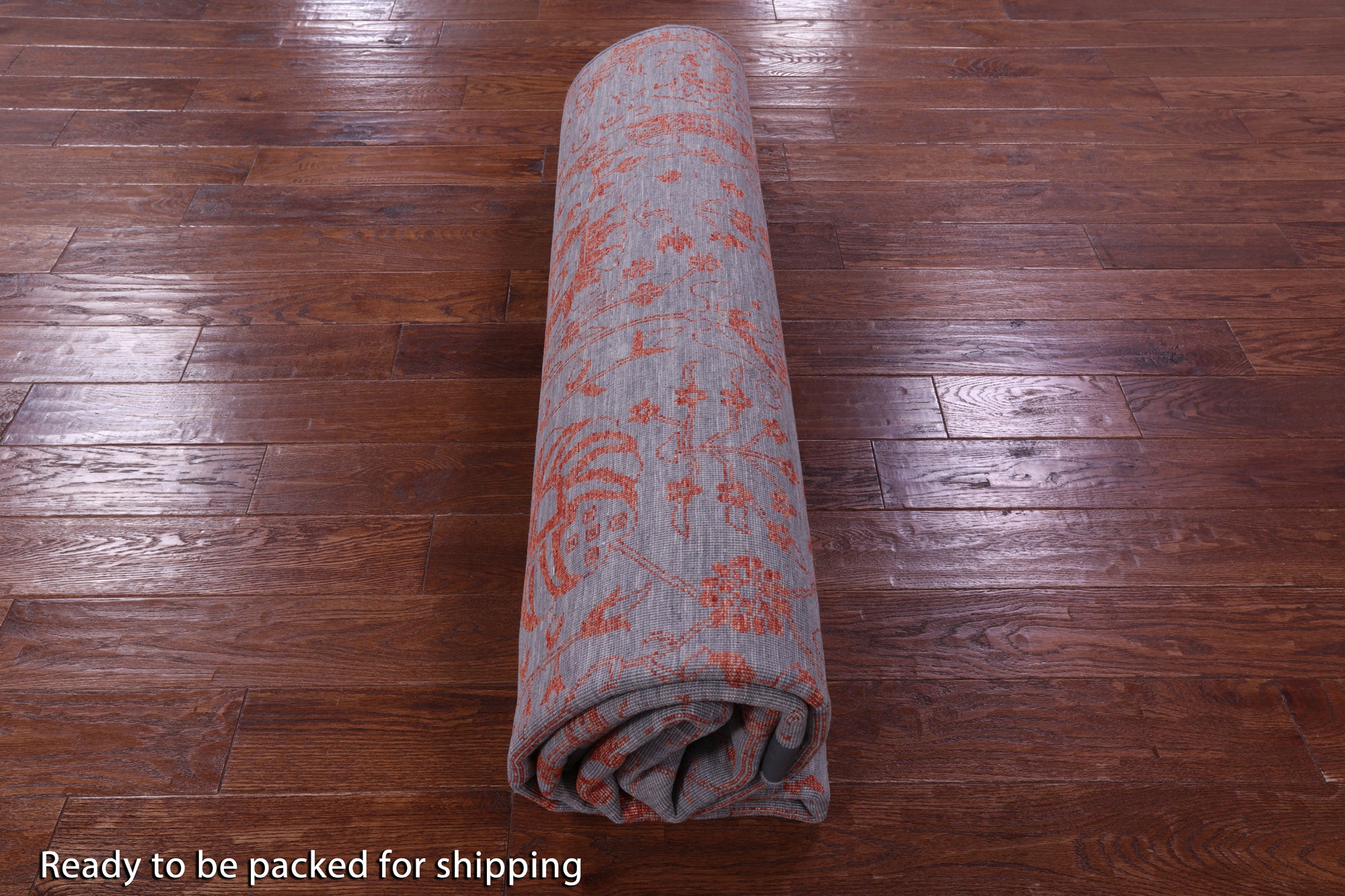 Grey Contemporary Hand Knotted Wool & Silk Rug - 8' 0" X 10' 1" - Golden Nile