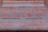 Grey Contemporary Hand Knotted Wool & Silk Rug - 8' 0" X 10' 1" - Golden Nile