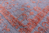 Grey Contemporary Hand Knotted Wool & Silk Rug - 8' 0" X 10' 1" - Golden Nile