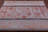 Grey Persian Hand Knotted Wool & Silk Rug - 8' 0" X 9' 11" - Golden Nile