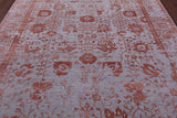 Grey Persian Hand Knotted Wool & Silk Rug - 8' 0" X 9' 11" - Golden Nile