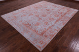 Grey Persian Hand Knotted Wool & Silk Rug - 8' 0" X 9' 11" - Golden Nile