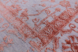 Grey Persian Hand Knotted Wool & Silk Rug - 8' 0" X 9' 11" - Golden Nile