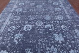 Grey Persian Hand Knotted Wool & Silk Rug - 8' 11" X 12' 3" - Golden Nile