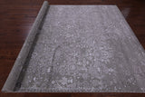 Grey Persian Hand Knotted Wool & Silk Rug - 8' 10" X 12' 0" - Golden Nile
