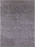 Grey Persian Hand Knotted Wool & Silk Rug - 8' 10" X 12' 0" - Golden Nile