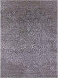 Grey Persian Hand Knotted Wool & Silk Rug - 8' 10" X 12' 0" - Golden Nile