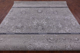 Grey Persian Hand Knotted Wool & Silk Rug - 8' 10" X 12' 0" - Golden Nile