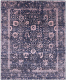 Grey Persian Hand Knotted Wool & Silk Rug - 8' 1" X 10' 2" - Golden Nile
