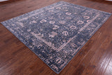 Grey Persian Hand Knotted Wool & Silk Rug - 8' 1" X 10' 2" - Golden Nile