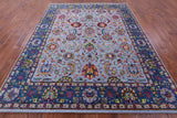 Grey Persian Hand Knotted Wool & Silk Rug - 8' 2" X 10' 2" - Golden Nile