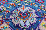 Grey Persian Hand Knotted Wool & Silk Rug - 8' 2" X 10' 2" - Golden Nile