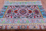 Grey Persian Tabriz Hand Knotted Wool & Silk Rug - 8' 1" X 10' 1" - Golden Nile