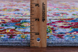 Blue Persian Hand Knotted Wool & Silk Rug - 6' 2" X 9' 1" - Golden Nile