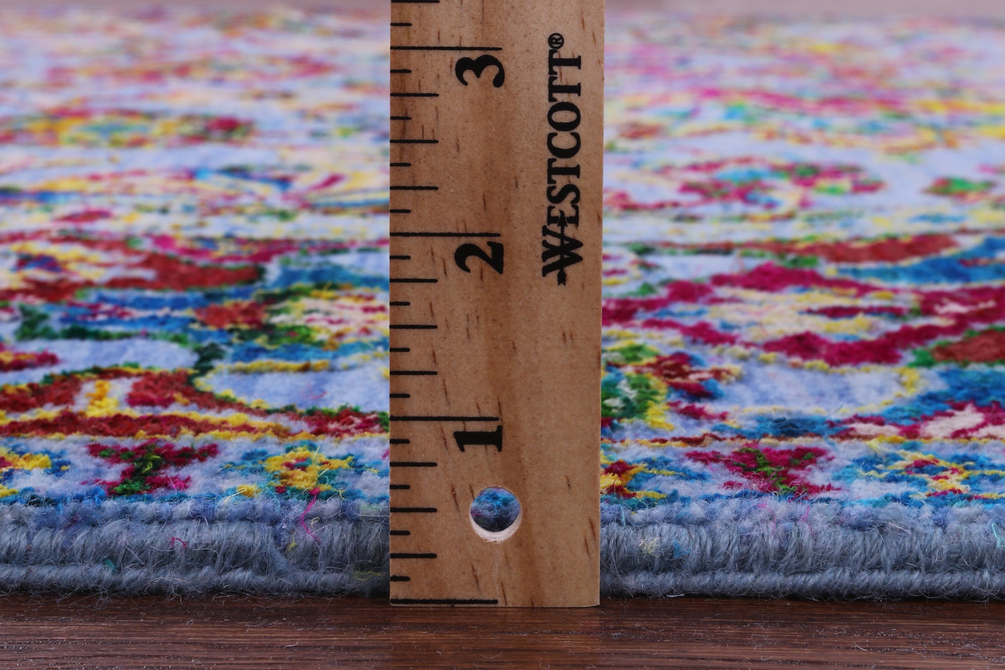 Blue Persian Hand Knotted Wool & Silk Rug - 6' 2" X 9' 1" - Golden Nile